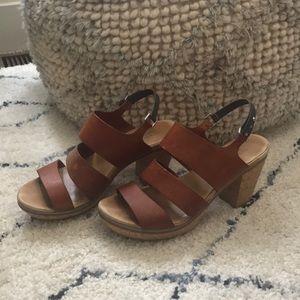 Rag & Bone platform heels brown leather cork Sz 40